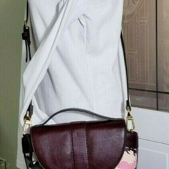 Fossil Clara Bucket Satchel Crossbody Handbag w/Logan RFID Wallet, EUC - Picture 8 of 11